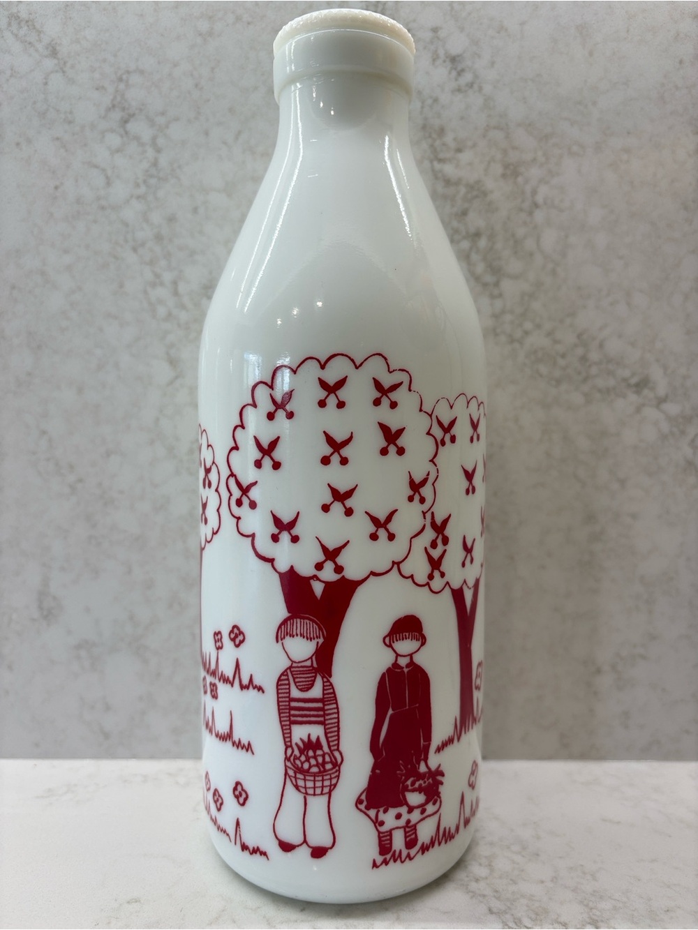 Vintage White Milk Bottle